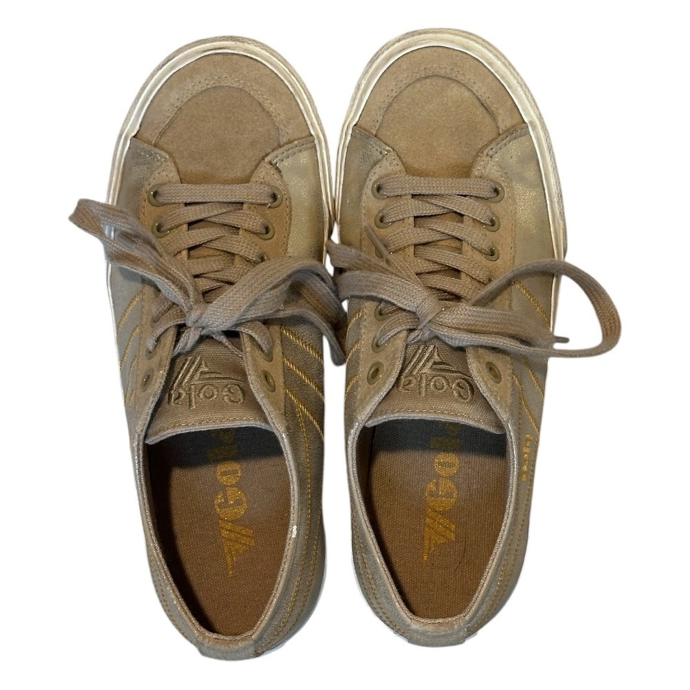 Gola CLA409 Quota II Shimmer Sneakers in Metallic Gold Women’s 6 - Picture 5 of 8